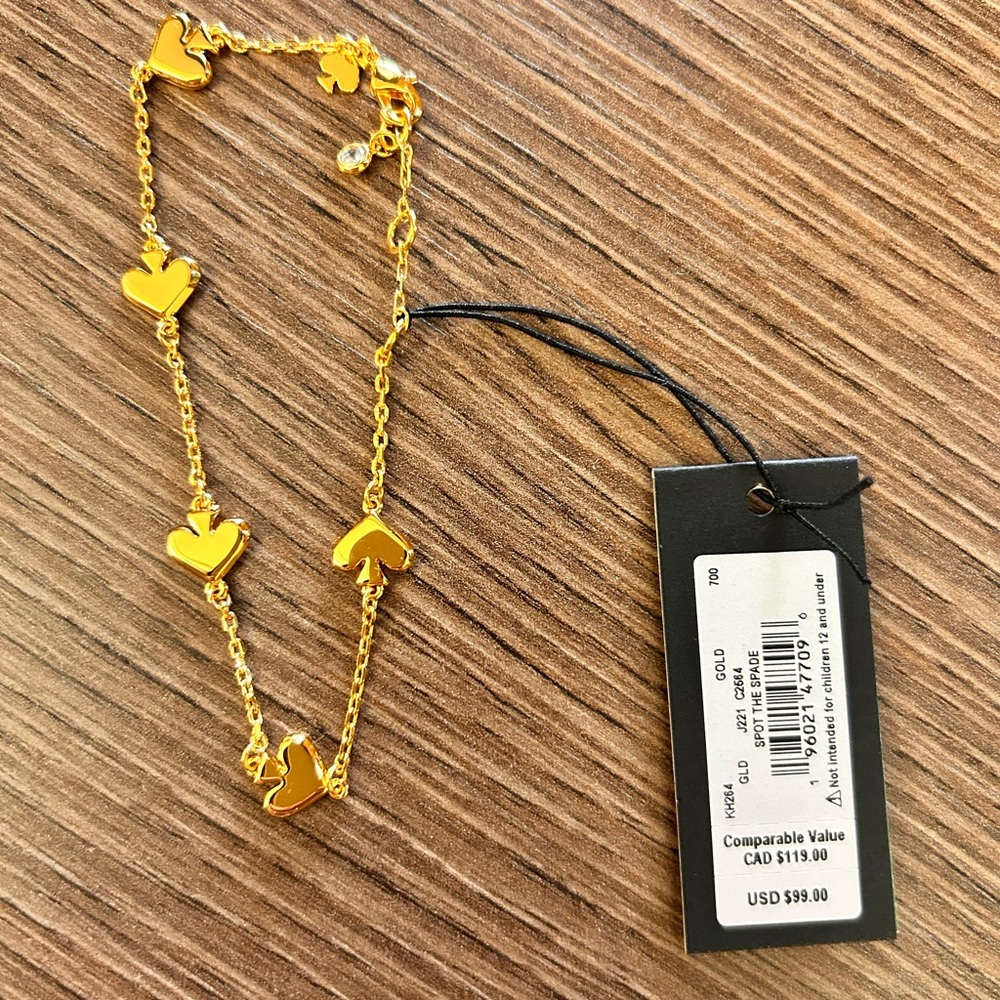 NWT Kate Spade Spot The Spade Metal Scatter Bracelet - Picture 2 of 3